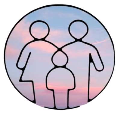 MENTAL HEALTH Family Uncensored Mental Health Services, LLC LOGO - OUTLINE OF A MAN, WOMAN, AND CHILD IN A SUNRISE.